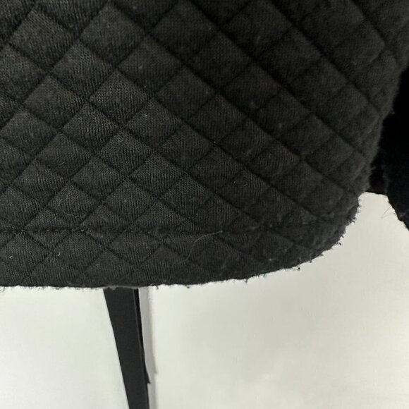vguc Zyia Black Quilted Hoodie with kangaroo pocket, Size L - Picture 3 of 6